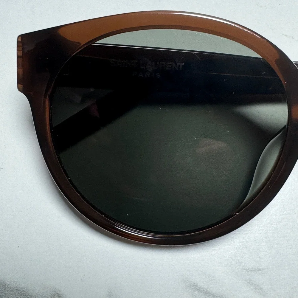 Saint Laurent SL M31/F 010 Brown Round Sunglasses Made in Italy 55-19-145